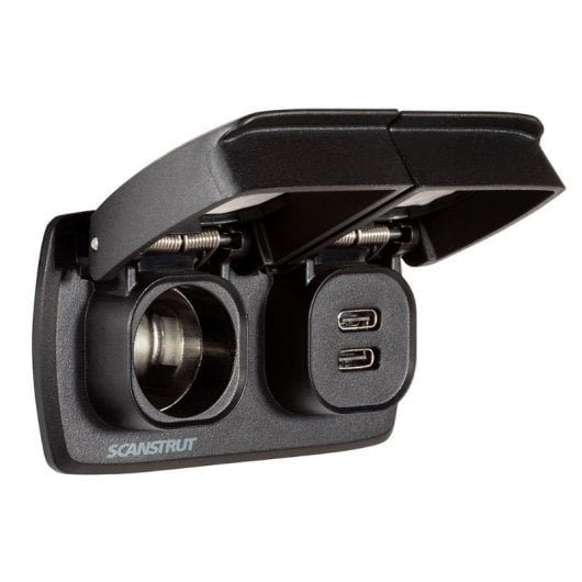 Scanstrut Flip Pro Mehrfachstecker, Doppel-USB-C und Zigarettenanzünderbuchse, 12 V, hohe Leistung