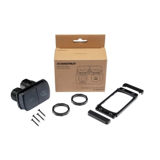 Scanstrut Flip Pro Multi 2 Doppelter USB-A/C-Anschluss und 12-V-Zigarettenanzünder-Schnellladebuchse