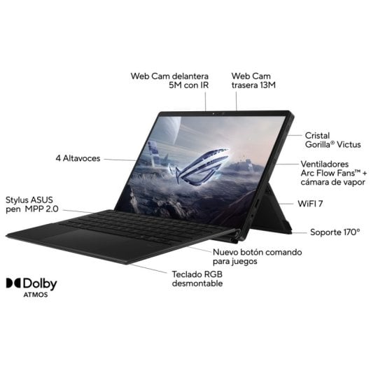 ASUS ROG Flow Z13 GZ302EA-RU008W AMD Ryzen AI MAX+ 395/32GB/1TB SSD/13.4" Táctil
