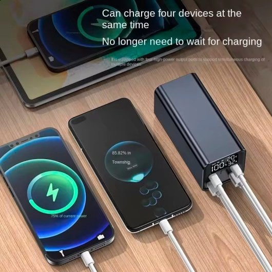 Coole universelle externe Akku-Powerbank 65W 20.000 mAh Grau