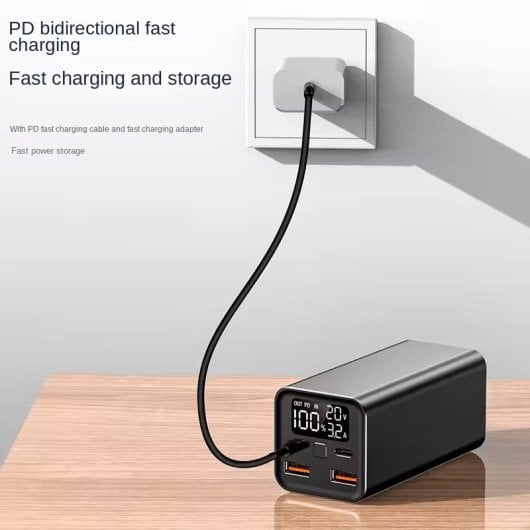 Coole universelle externe Akku-Powerbank 65W 20.000 mAh Grau
