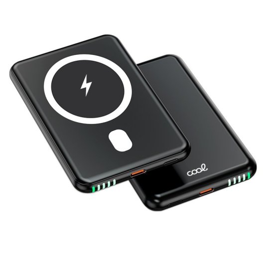 Coole universelle magnetische externe Batterie Power Bank Qi 5000 mAh Schwarz