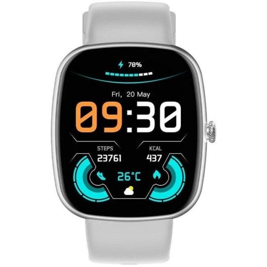 Cool Border Bluetooth 45mm AMOLED Grigio IP67 SpO2 Cardiofrequenzimetro Sonno Pressione