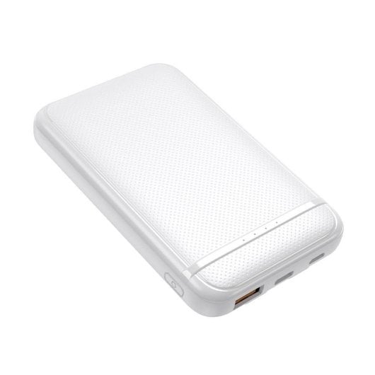 Cool Bateria Externa Power Bank 5000mAh com Cabos USB-C / Lightning Branca