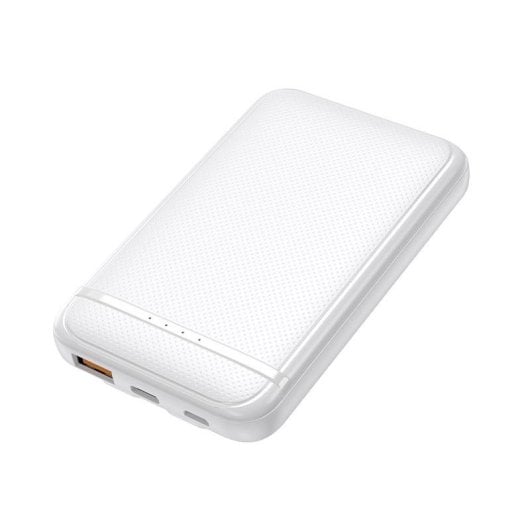 Cool Bateria Externa Power Bank 5000mAh com Cabos USB-C / Lightning Branca