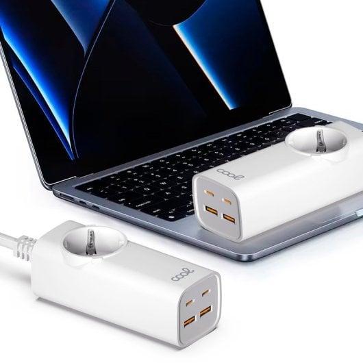 Cool Carregador Universal Multiport 65W 5-Port Power Strip Branco