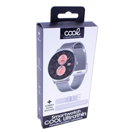 Cool Ultrathin Bluetooth 41mm AMOLED Gris Taille Unique IP67 SpO2 Pulsomètre Sommeil