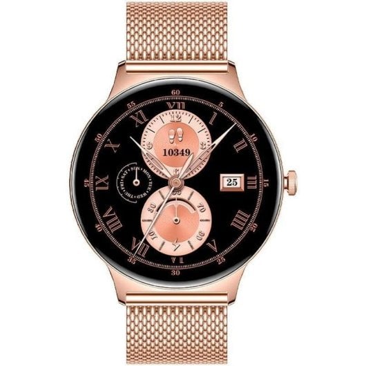 Cool Ultrathin Bluetooth 41mm AMOLED Rosa M Wasserdicht IP67 SpO2 Herzfrequenz Schlaftracking