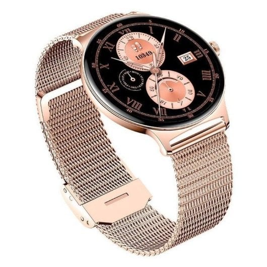 Cool Ultrathin Bluetooth 41mm AMOLED Rosa M Wasserdicht IP67 SpO2 Herzfrequenz Schlaftracking