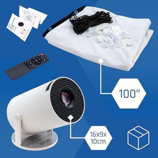 Proiettore iggual MP720P HD 120 Lumen 150" LED LCD Smart TV Portatile