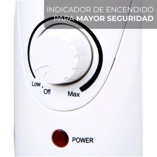 Yoevu Mini Radiador de Aceite 1000W con 9 Elementos y Protección Contra Sobrecalentamiento Blanco