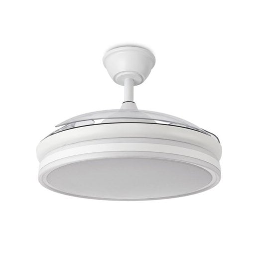 Yoevu Eos Plus Ventilador de Techo con Luz LED 7200lm y Aspas Retráctiles 180cm 72W Blanco