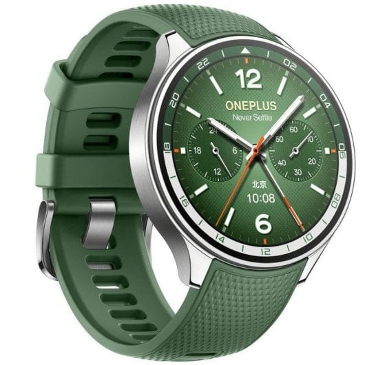 OnePlus Watch 2R Bluetooth GPS NFC 46mm AMOLED Vert Taille Unique IP68 SpO2 Pulsomètre