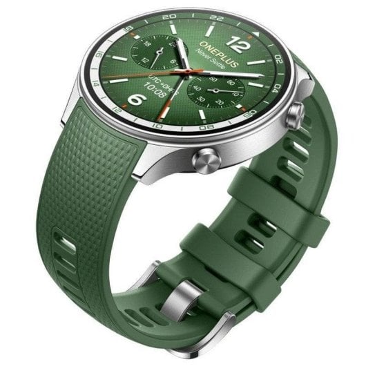OnePlus Watch 2R Bluetooth GPS NFC 46mm AMOLED Vert Taille Unique IP68 SpO2 Pulsomètre