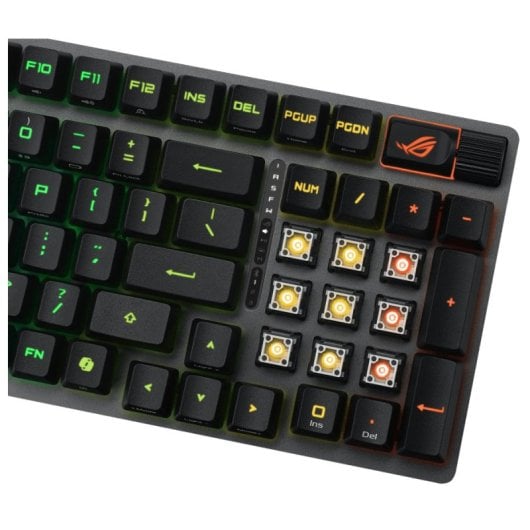 ASUS ROG Strix Scope II 96 RX Teclado Mecánico Gaming Inalámbrico Switch ROG RX Red Optical Negro