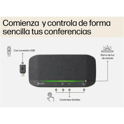 Poly Sync 10 Freisprecheinrichtung + USB-A-auf-USB-C-Kabel