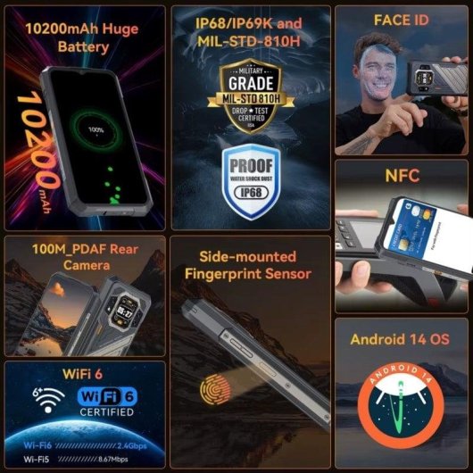 Cubot KingKong X PRO 5G 24GB 256GB 6.72" Negro