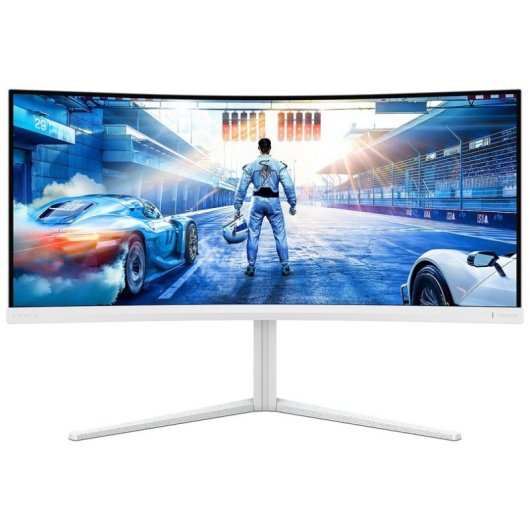 Philips Evnia 34M2C5501A/00 34" LED Fast VA QHD 180Hz com Altifalantes, Altura Ajustável e FreeSync Curvo