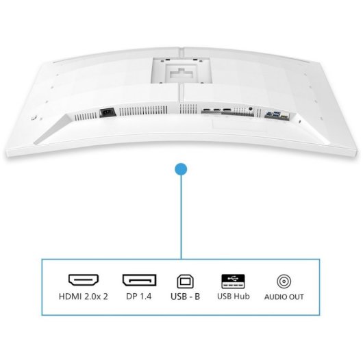 Philips Evnia 34M2C5501A/00 34" LED Fast VA QHD 180Hz com Altifalantes, Altura Ajustável e FreeSync Curvo