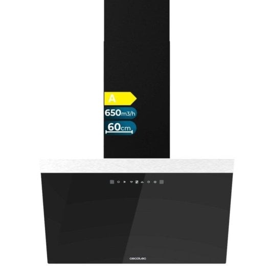 Campana extractora Cecotec Bolero Flux DT 606500 Glass Black A Recirculação 60cm controlo gestual