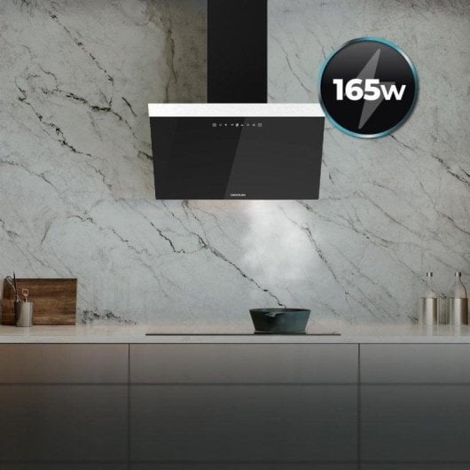 Campana extractora Cecotec Bolero Flux DT 606500 Glass Black A Recirculação 60cm controlo gestual