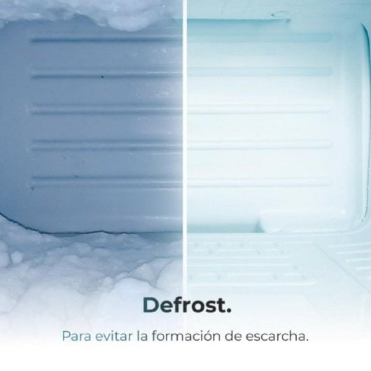 Frigorífico Cecotec Bolero CoolMarket Combi 205 DF Black E 205L LED Fast Cooling Puerta Reversible Negro