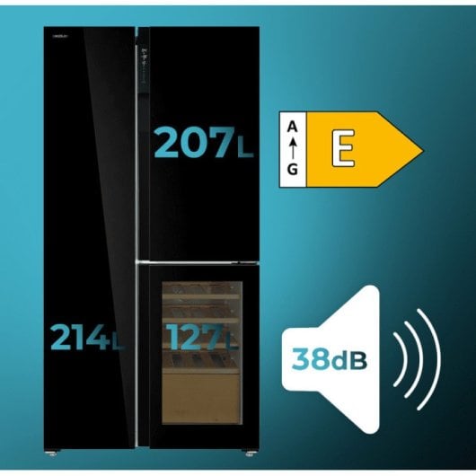 Réfrigérateur américain Cecotec Bolero CoolMarket TDW 548 Nofrost 548 L E Noir