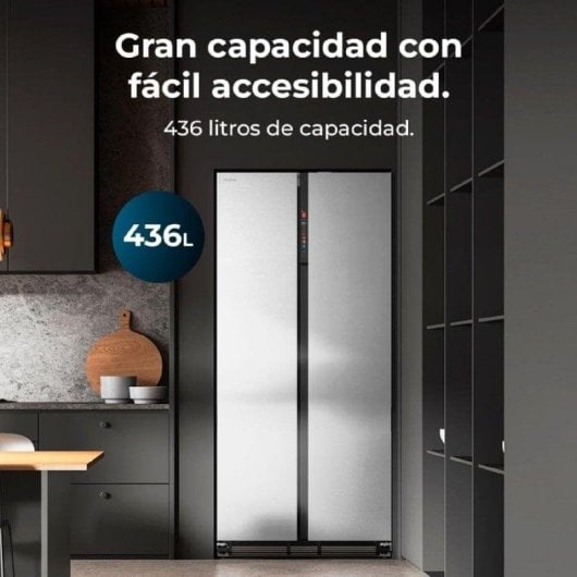 Frigorifero Americano Cecotec Bolero CoolMarket SBS 436 SBI Total No Frost 184,8cm 436L E Nero