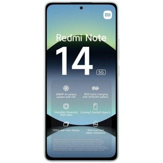 Xiaomi Redmi Note 14 8GB 256GB 6.67" AMOLED 5G Dual SIM 108MP NFC IP64 HyperOS Verde Coral