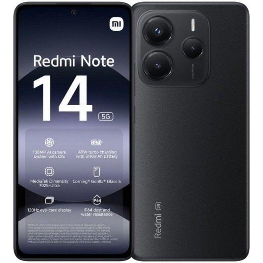 Xiaomi REDMI Note 14 5G 8GB 256GB 6.67" Preto