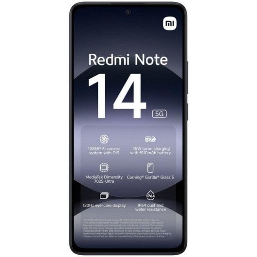Xiaomi REDMI Note 14 5G 8GB 256GB 6.67" Preto