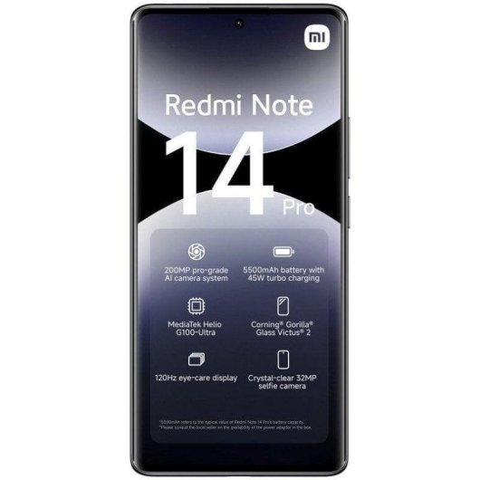 Xiaomi REDMI Note 14 Pro 4G 8GB 256GB 6.67" Negro Medianoche