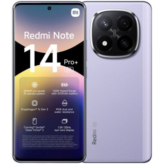 Xiaomi Redmi Note 14 Pro Plus 5 G 12/512GB Libre Lavanda Violeta