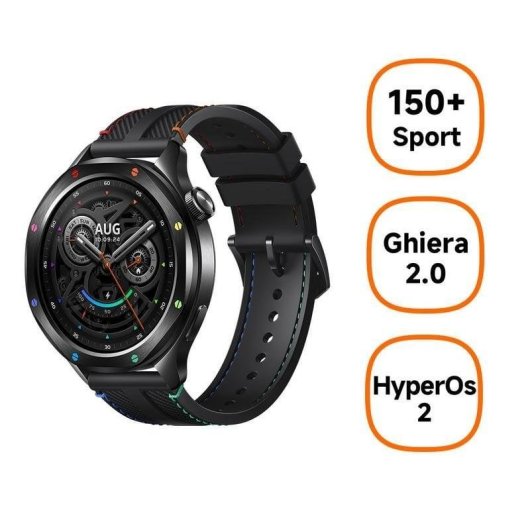 Xiaomi Watch S4 Bluetooth 47mm AMOLED Prateado Correia Preta Resistente 5ATM SpO2