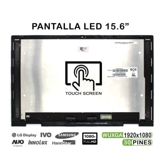 Ecrã Tátil LED 15.6" com Moldura para Portáteis HP Envy X360 15-ew/15-ey/15z-ey