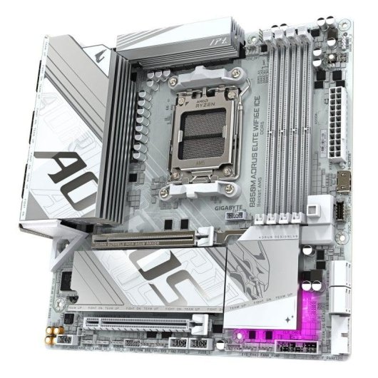 Motherboard Gigabyte B850M AORUS ELITE WIFI6E ICE AMD B850 AM5 DDR5 micro ATX WiFi 6E