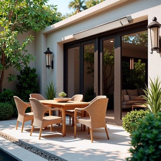 Elektrisches Infrarot-Keramikheizgerät MPC Marbella 1800W Außen Wandmontage Fernbedienung