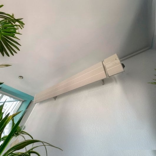 Chauffage d'extérieur infrarouge en céramique MPC Marbella 1800 W Blanc