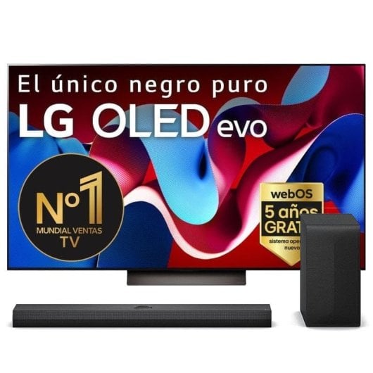 LG OLED55C46LA 55" OLED evo AI UltraHD 4K HDR10 + S70TY Barra de Sonido Inteligente con Subwoofer 3.1