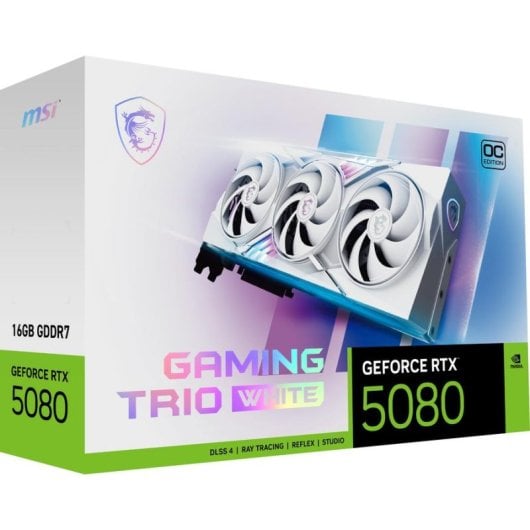 Carte Graphique MSI GeForce RTX 5080 GAMING TRIO OC WHITE 16GB GDDR7 Reflex 2 RTX AI DLSS4