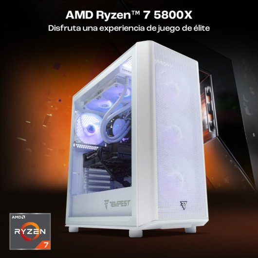 PcCom Ready AMD Ryzen 7 5800X /32 Go/SSD 2 To/RTX 4060 - Blanc