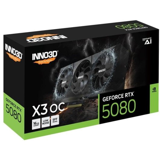 Grafikkarte Inno3D GeForce RTX 5080 X3 OC 16GB GDDR7 Reflex 2 RTX AI DLSS4