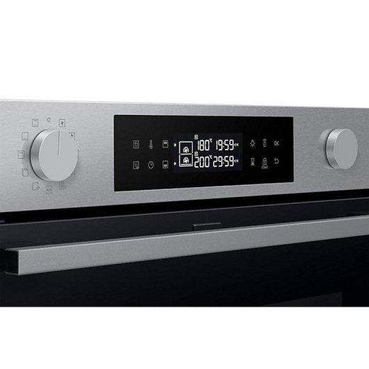 Horno Multifunción Samsung NV7B4550VAS Pirolítico 76L Grande Dual Cook WiFi Negro/Inox