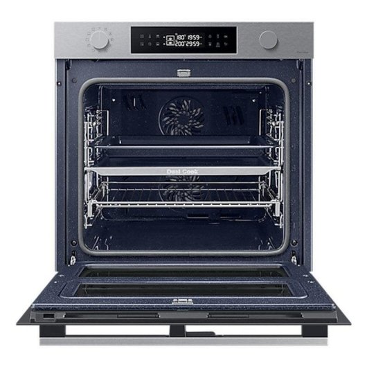 Horno Multifunción Samsung NV7B4550VAS 76L 60cm Pirolítico A+ Dual Cook Vapor WiFi Negro/Inox