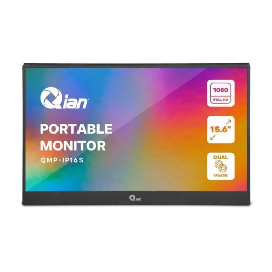 Qian QMP-IP16S 15,6" IPS FHD 1080p tragbarer Monitor mit zwei Lautsprechern