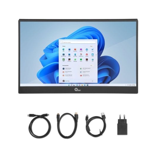 Qian QMP-IP16S 15,6" IPS FHD 1080p tragbarer Monitor mit zwei Lautsprechern