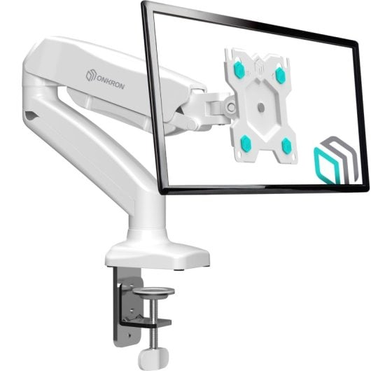 Onkron Soporte Monitor Escritorio Pantalla de 13/32" Hasta 8 Kg Vesa 75x75/100x100 Blanco