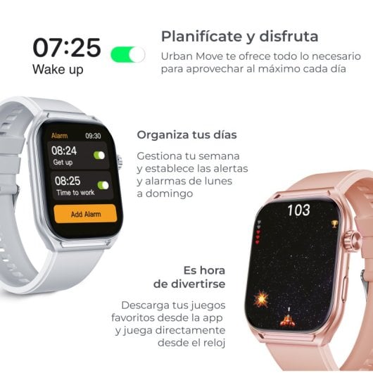 Ksix Urban Move Smartwatch Amoled 2.06" Vivavoce IP67 Bianco