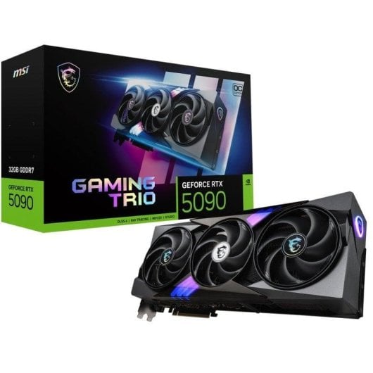 Carte Graphique MSI GeForce RTX 5090 GAMING TRIO OC 32GB GDDR7 Reflex 2 RTX AI DLSS4