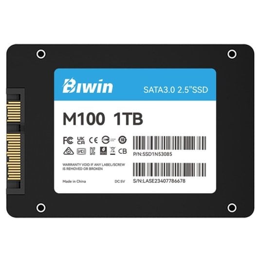 Disque SSD Biwin M100 1 To SATA3 550 Mo/s